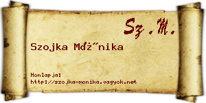 Szojka Mónika névjegykártya