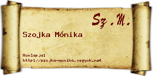Szojka Mónika névjegykártya