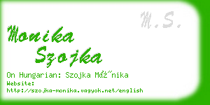 monika szojka business card